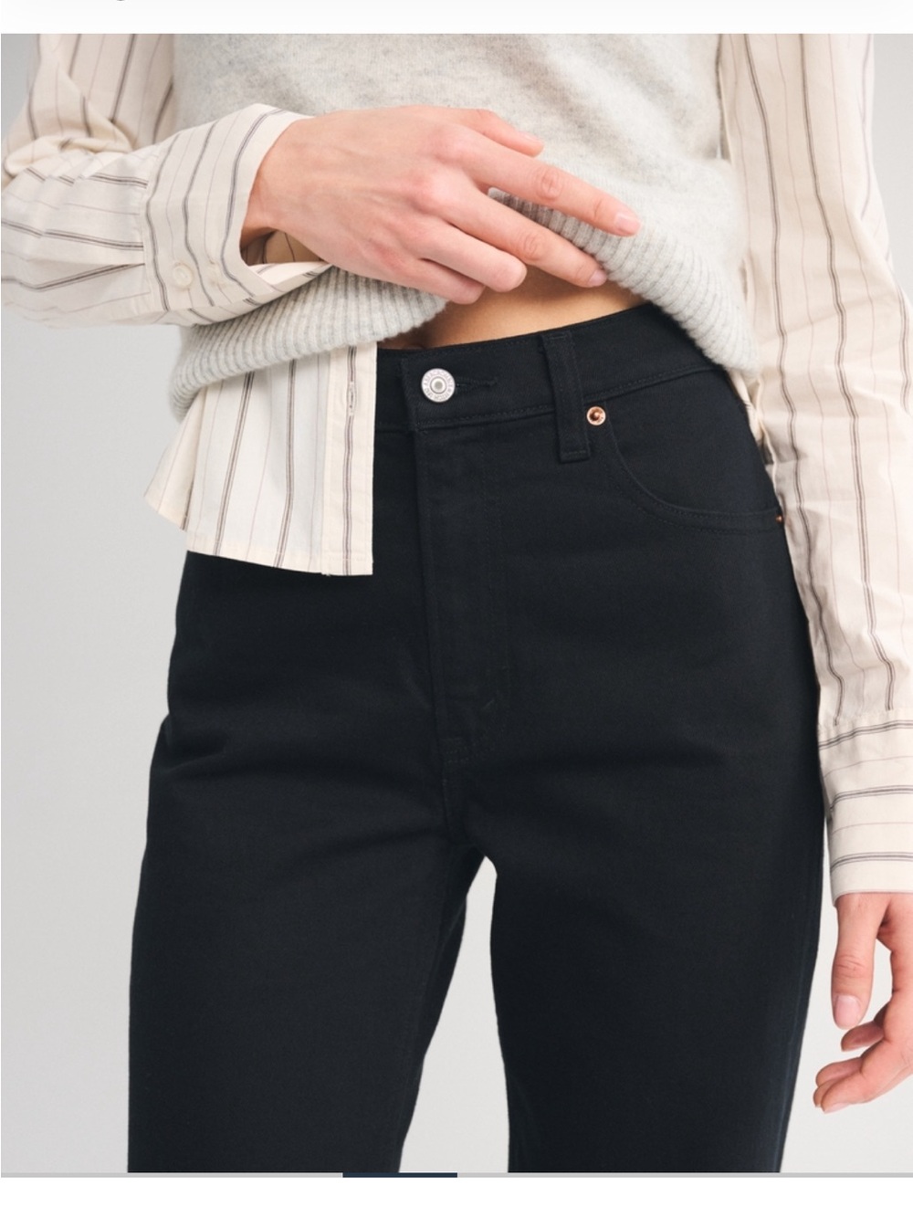 Abercrombie & Fitch Black 90s relaxed High-Rise Jean